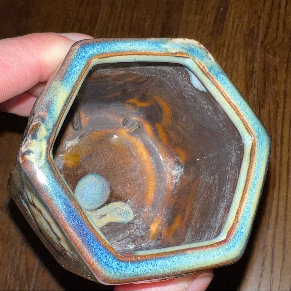 Vintage Ceramic Studio Pottery Glazed Small Decor/ Vase Trinket Holder - Picture 7 of 10